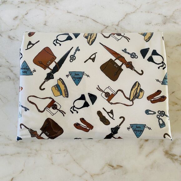 TORY BURCH Eye Mask With Pouch Clutch Travel Set - Picture 3 of 9